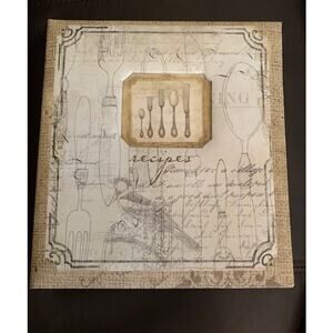 *NWOT** C.R. Gibson Rustic Silverware Recipe Book